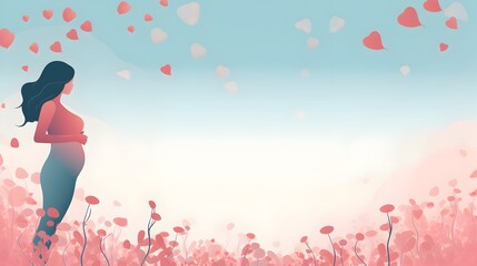 Pregnancy and Infant Loss Awareness Month Hope and Rescue for Newborns with Pink and Blue Ribbons Background for Advertise Campaign