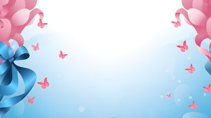 Pregnancy and Infant Loss Awareness Month Hope and Rescue for Newborns with Pink and Blue Ribbons Background for Advertise Campaign