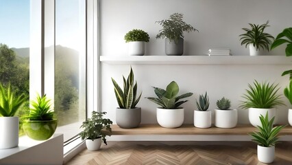 Botanical Elegance: A Symphony of Houseplants in Ceramic Pots