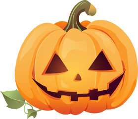 Jack-o-lantern Halloween pumpkin, PNG file no background