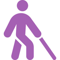 Person Walking Cane
