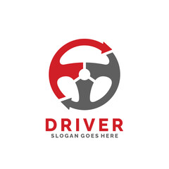 Car driver logo design vector illustration