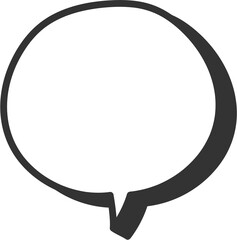 Black and white speech bubble balloon icon sticker memo keyword planner text box banner, flat png transparent element design