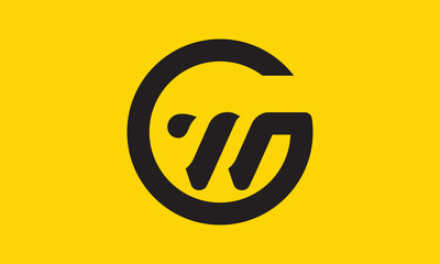 GW Letter Monogram logo gw logo Vector illustration