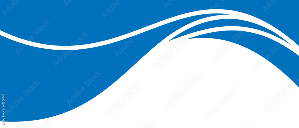 Wall mural abstract blue banner background. graphic design banner pattern background template with dynamic wave