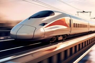 Fototapeta premium Modern high speed bullet train