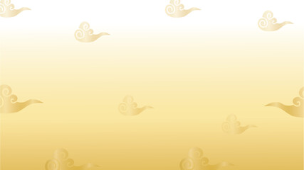 金の雲のフレーム 16:9