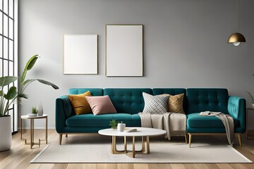 modern living room with sofa