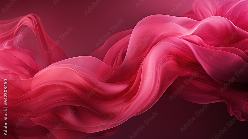 Aufkleber a pink abstract background with a wavy design on it's side. generative ai