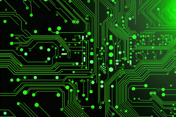 Obraz premium The printed circuit board of a modern computer. Motherboard for electronic systems and equipment.