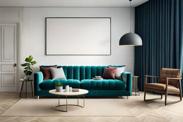 modern living room with sofa