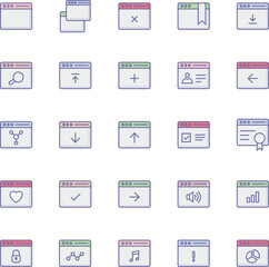 Windows Types fill icons 