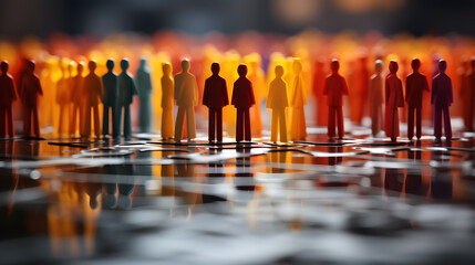 Diversity And Inclusion. Business Employment Leadership. People Silhouettes