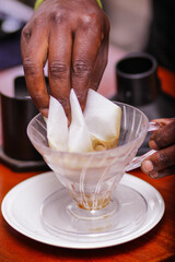 cream with chocolate