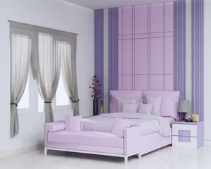 light purple color of bedroom for home