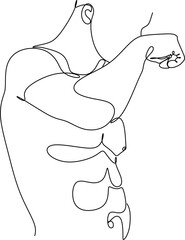 Continuous one line drawing of male figure printable wall art set. Drawing of a man's body. Nude abstract portrait in one line. Minimalistic design.