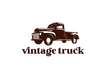 Foto op Canvas vintage classic pickup truck illustration  © eartdesign 