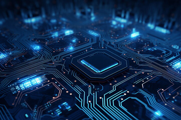 Smart circuit board dark blue