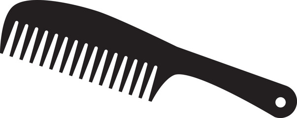 illustration of hair comb icon, salon symbol