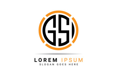 GS creative letter logo design. GS letter business logo template