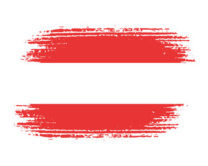 brush flag Austria transparent background, Austria brush watercolour flag design template element PNG file Austria flag
