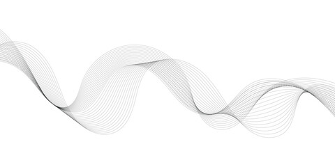 Wave with lines created using blend tool. Curved wavy line, smooth stripe. Abstract vector background with wavly lines. Wave vector. Wave background.