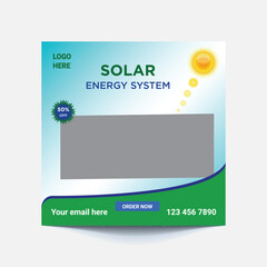 Solar Energy Social Media Post or Web banner Template