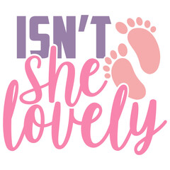 Fototapeta premium Isn't She Lovely - Baby Girl Illustration