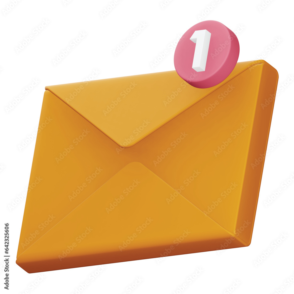 Poster business message 3d rendering isometric icon.