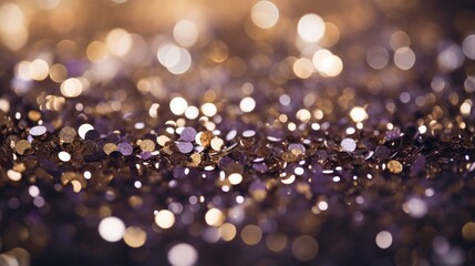 Fototapeta na wymiar gold glitter and purple background