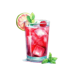 Watercolor Cocktail Extravaganza: A Feast for the Eyes