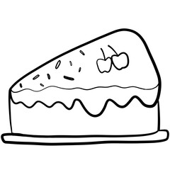cake line drawing doodle 