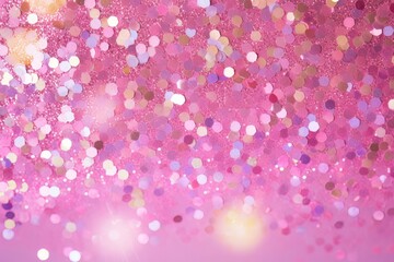 Rainbow pink color birthday glitter and sparkles background