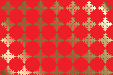 Luxurious golden floral red background vector illustration.