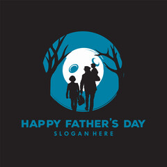 Happy Father’s Day logo design vector Template