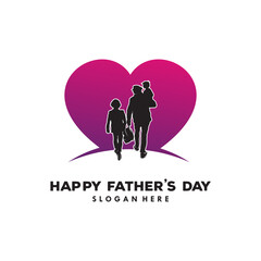 Happy Father’s Day logo design vector Template