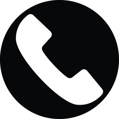 phone icon vector on round internet button