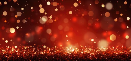 red and green bokeh Christmas background.