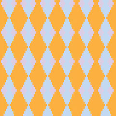 Colourful Argyle Fair Isle Seamless Pattern Design