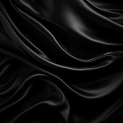 Obraz premium black satin background - generative ai
