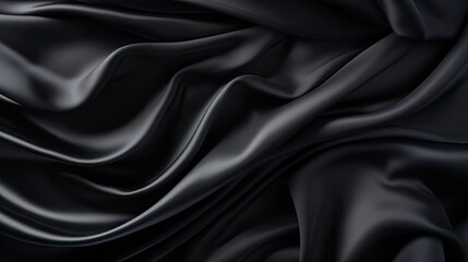 Black Silk Wallpaper - generative ai