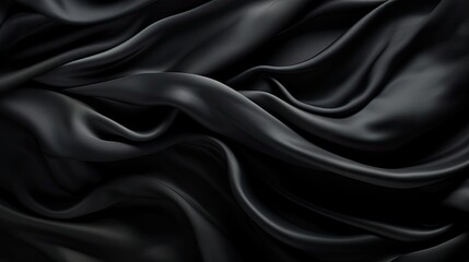 Fototapeta premium Black Silk Wallpaper - generative ai