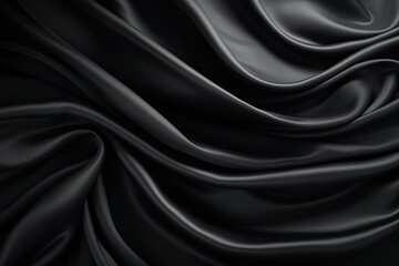 Fototapeta premium Black Silk Wallpaper - generative ai