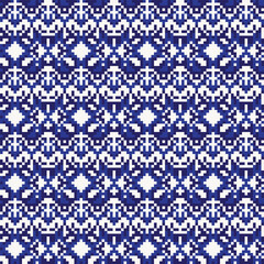 Christmas Snowflakes Fair Isle Seamless Pattern Design