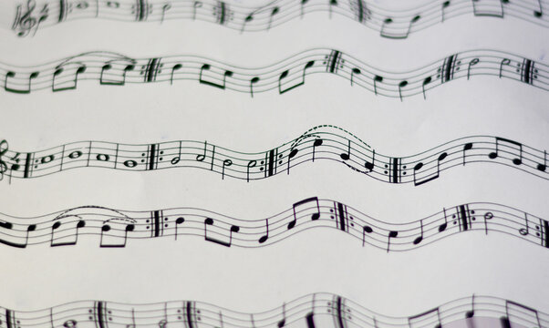 musical notes whisper to the rhythm of the incessant music