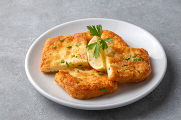 Saganaki is a Greek delicacy of fried cheese.
