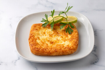 Saganaki is a Greek delicacy of fried cheese.