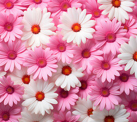 Beautiful bouquet of colorful modern flowers in wonderful harmony, 3D flowers.