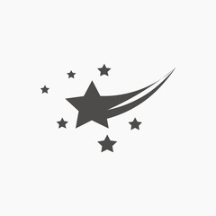 Shooting star icon vector. Falling star icon. Comet symbol sign