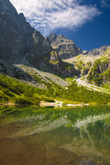 Fototapeta na wymiar Warm and colorful summer in the High Tatras - sharp peaks, lakes and beautiful views.
